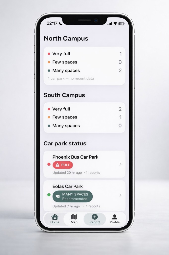 Campus status summary and live labels